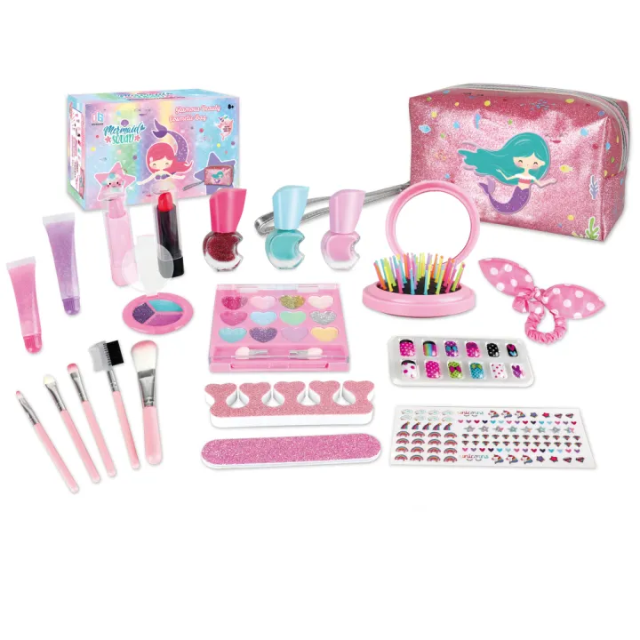 Kid's%20Makeup%20Toy%20Set,%20Washable%20Cosmetic%20Beauty%20Set%20With%20Cosmetic%20Bag%20For%20Little%20Girls%20Princess%20Birthday%20Present%20Gife%20Professional%20safety%20design%20-%20Image%202