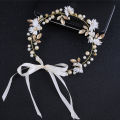 Bridal red/gold Color Flower Ribbon Hairband Women Headpiece Tiara Wedding MIO Super Store.