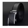 Luxury famous black belt artificial leather auto gear.