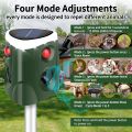 Solar/USB Animal Repeller Ultrasonic Repellent With 360° Infrared Motion Sensor.