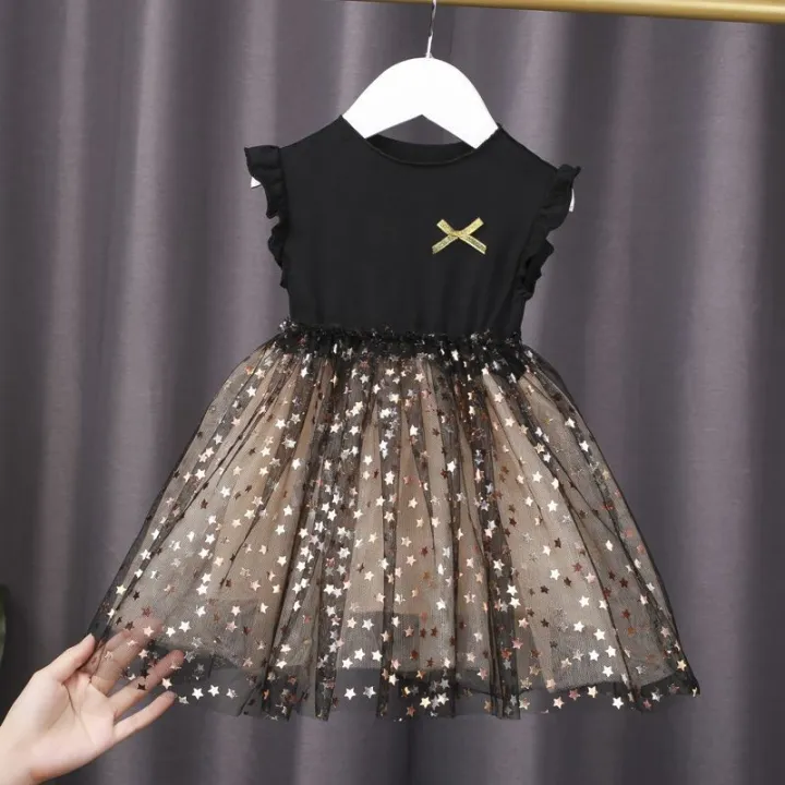 Girl's%20summer%20dress,%20Korean%20version,%20girl's%20cotton%20fluffy%20skirt,%20super%20immortal%20and%20foreign%20star%20mesh%20new%20princess%20skirt%20-%20Image%203