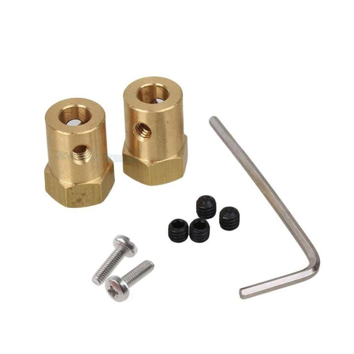 Hex Coupling Coupler For Rc Wheel Or Other Robotics Project (2 Piece)