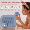 Computer Speakers For Desktop White Speaker Portable 5.0 Creative Portable Small Cartoon Bluetooth Cute Speaker. 