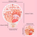 Collapsible Fan Creative Summer Small Fresh Cute Cartoon Portable Cool Fan Hand Fan Round Pocket Fan New Cherry Super Store.