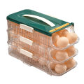 GC Egg Holder For Fridge, Auto Rolling Egg Organizer With Detachable Lid, Stackable Egg Rolling Dispenser Storage Container For Refrigerator Countertop. 