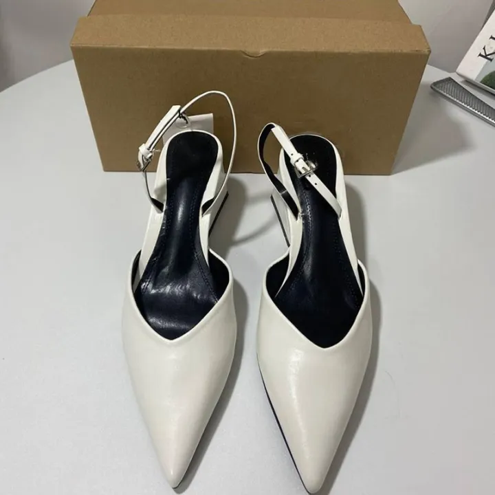 TRAF%20White%20Pumps%20Women%202024%20Spring%20Thick%20Heels%20High%20Heels%20Women%20Sandals%20Fashion%20Pointed%20Elegant%20Office%20Woman%20Heeled%20Shoes%20-%20Image%203