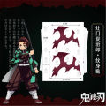 Takerlama 1PCS Demon Slayer Tanjiro Cosplay Forehead Scar Sticker Waterproof Flame Pattern Tattoo Stickers Anime Character Props. 