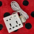 Handmade 8pin 3 Port Multiplug Universal Socket and 100% Copper cable (Heavy Duty + Long lusting) - Multi Plug. 