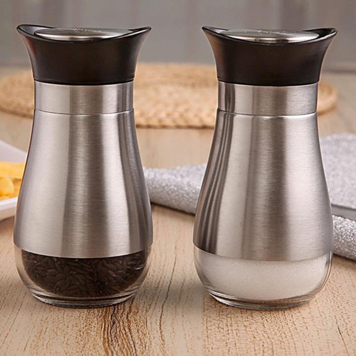1 Pcs Glass Storage Container Jars with Steel Plated at the Outer Layer with Lid (Steel),Sugar Jar, Salt Jar,Vinegar Tea Pepper Oil Spice Jar Or Pot.