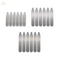 6Pcs Collar Stays Exquisite Wrinkle Metal for Uniform Engagement Daily 50mmx10mmx0.8mm. 