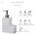 350ml Dish Soap Dispenser Pump Bottle Organizer Holder with Storage Compartment Marble Surface Refillable for. 