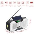 IPX5 Waterproof Auto Scan Emergency Radio Solar Hand Crank rtable AM/FM/NOAA Weather Radio with LED SOS.