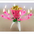 Happy birthday music candle/lily candle/Happy birthday rotate music candle/shapla candle. 