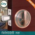 Deadbolt Lock Security Lock One Side Key One Side Knob System Door Lock Antique Color. 