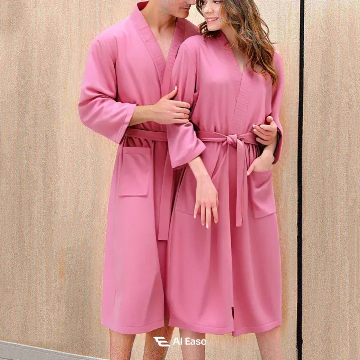 Soft%20Waffle%20Knit%20Kimono%20Robe%20%E2%80%93%20Lightweight%20Travel-Friendly%20Bathrobe%20Set%20-%20Image%204