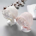 【High Cost-Performance】 Cute Baby Girl Infant Soft Bonnet Cap Summer Lace Flower Newborn Baby Hat BAWEI. 