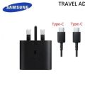 Samsung Super Fast Charger 45W Charge EP-TA845 UK Plug 3 Pin PD Fast Charger Adapter with Type-C To Type-C PD Cable For Samsung GALAXY S23 Ultra S22 Ultra S20 S10 Note 10 Plus S22 Note 20 Ultra 5G A91 A80 S20+ Note10+. 