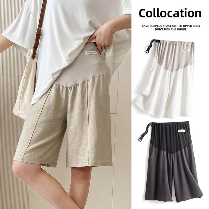 Maternity%20Shorts%20Pants%20Summer%20Casual%20Pregnant%20Pregnant%20Women's%20Shorts%20Maternity%20Clothes%20for%20Pregnant%20Women%20Clothings%20Mother%20Kids%20-%20Image%204