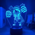 ONE PIECE Anime Night 3D LED Lamp Night Lamp Desktop 7/16 Color Touch Color Chang Light Children Toy Birthday ChristGifts.