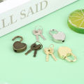 1Set Heart Shape Padlocks Mini Luggage Hardware Locks With Key Lock For Travel Wedding Jewelry Box Diary Book Suitcase Huiye.