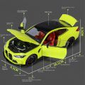 Simulation 1:24 BMW M4 Sport Car Model Alloy Diecast Toy Vehicle Children Boy Gift Collection Miniature Voiture Home Decor. 