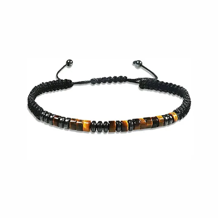 I love you Morse Code Bracelet Send Son to Family Tiger's Eye Morse Code Bracelet for Men and Women