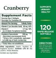 Nature's Bounty Cranberry Fruit 4200 mg, Plus Vitamin C, Urinary Tract Health, 120 Softgels. 