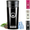 New Double Wall Vacuum Insulated Stainless Steel Tea Coffee Mug Thermos Flask Travel Mug Tumbler with Flip Lid Mesh Filter Hot and Cold for 4-6 Hours-Best Gadgets.