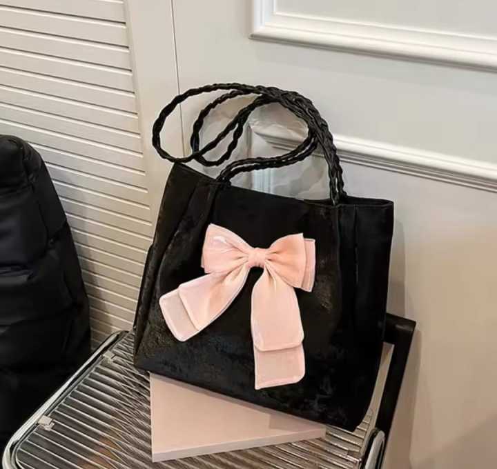 Bowknot%20Underarm%20Bags%20Large%20Capacity%20Korean%20Bow%20Tote%20Handbag%20Y2K%20Sweet%20Bowknot%20Armpit%20Bag%20Lady%20-%20Image%202