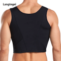 Men's Chest Vest Sweat Chest Bandage Tight-fitting Underwear Body Shaper Corset Support Belt Chest Compression Correct Posture.
