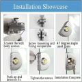 Heavy Duty 3 Keys Office Glass Door Lock 13-18mm No Need Drilling Glass Display Cabinet Locks Stainless Steel Rotary Sliding Room Door Locks Shop. 
