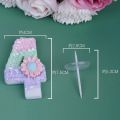 Pink Flower Birthday Candles Children's Birthday Number Candles First Birthday Girl Party Cake Toppers Gift Cake Decoration. 