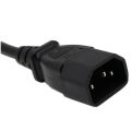 IEC Male C14 to Up Right Angled 90 Degree IEC Female C13 Power Extension Adapter with 18cm IEC 320 90 Degree C13 3 Pin Female to C14 3 Pin Male PDU Power Supply Extension Cord.