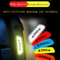 【DATA FROG Global MALL】4pcs Car safety anti-collision warning reflective stickers OPEN stickers long-distance reflective paper decorative. 