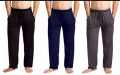 Combo - Night Comfort sleeping Cotton Trouser (3 Color- Black, Blue, Gray).