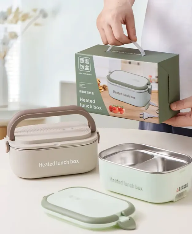 Smart electric warm lunch box. Electric Heated Lunch Box .2 L Durable Travel Food Warmer Stainless Steel Constant Temperature Lunch Box