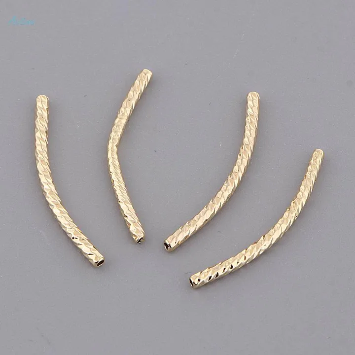 4Pcs%20Copper%20Noodle%20Tube%20Beads%20Curved%20Jewelry%20Findings%20Craft%20Golden%202%C3%9730mm%20-%20Image%204