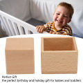 Wood Box and Block Toys, Educational Baby Wooden Square Box Toys Promote Independence for Toddlers. 