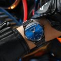 CRRJU Fashion Mens Watches Ultra Thin Quartz Watch Men Casual Slim Mesh Steel Waterproof Sport Watch Black Relogio Masculino. 