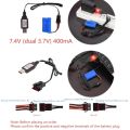 7.4v 3.7V x2 SM4P Li-ion Battery Reverse Charging Adapter Electric Toy Car E561 Excavator Charger USB Cable. 