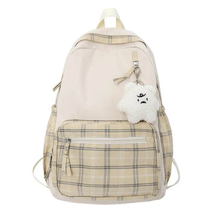 Fashion%20School%20Backpack%20Nylon%20Casual%20Student%20School%20Bag%20Zipper%20Pocket%20Teenagers%20Schoolbag%20For%20Teenage%20Girl%20-%20Image%202