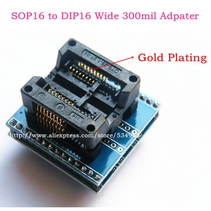 【Hot item】 SOP16 to DIP16 Adapter Socket Wide 300mil / SOIC16 -DIP16 Socket sop16 ic programmer
