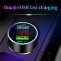 Dual USB Car Charger Adapter Car Cigarette Lighter LED Voltmeter For All Type Mobile Phone Charger Smart Dual USB Fast Charging. 