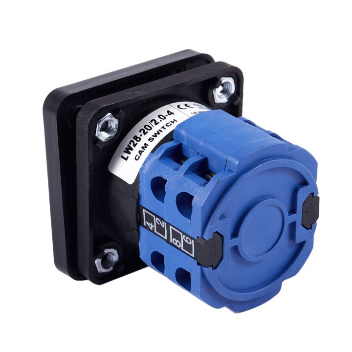 NXFDSIOZ%202X%208%20Terminals%205%20Positions%20Master%20Control%20Rotary%20Cam%20Switch%2020A%20Black+Blue%20-%20Image%204