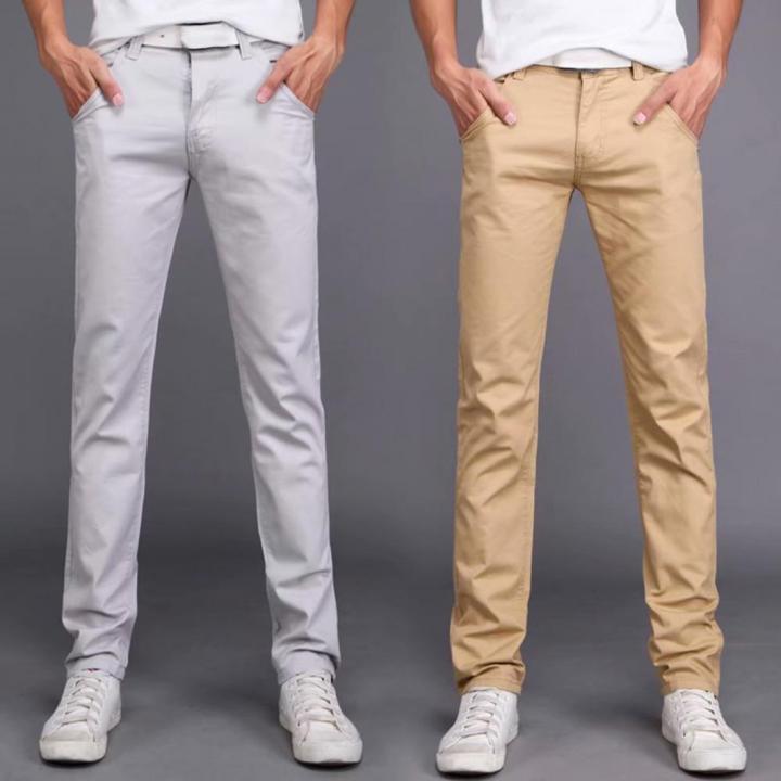 New Men Stretch Skinny Jeans Fashion Casual Slim Fit Denim Trousers Pants Male Brand Clothes Business jeans for men Chinos