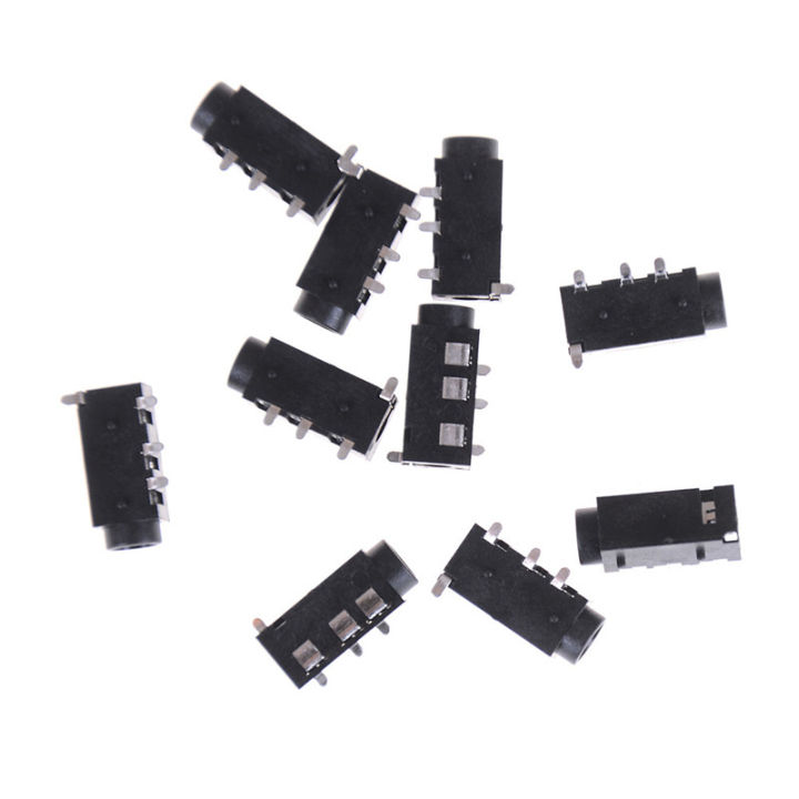 10%20Pcs%20PJ-320D%204%20Pins%20SMD%203.5mm%20Female%20Headphone%20Jack%20Connector%20PCB%20Mount%20Encounter%20-%20Image%205
