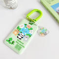 (New)Tulip card et cute elastic rope tudent chool card bu meal protection card et key chain work card ID et.