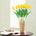 10pcs/lot PU single small silk Tulips Artificial Silk Tulips Flores Bouquets flowers for house Wedding decoration cheap Flower.