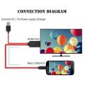 MHL Micro USB to HDMI HD 1080P HDTV Cable Adapter for Samsung Galaxy S5, S4, S3, Note 3, Note 2. 