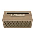 FM Vintage Wood Grain Bluetooth Speaker TWS Wireless Subwoofer Outdoor Portable Radio Gift Stereo Mobile Phone Stand Speaker.